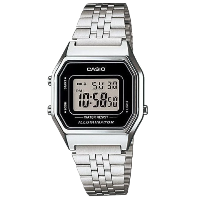 Наручные часы унисекс CASIO LA680WA-1D серебристые 76916