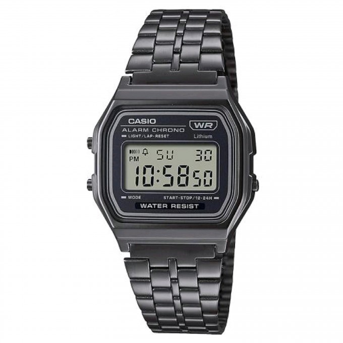 Наручные часы мужские CASIO черные A-158WETB-1A