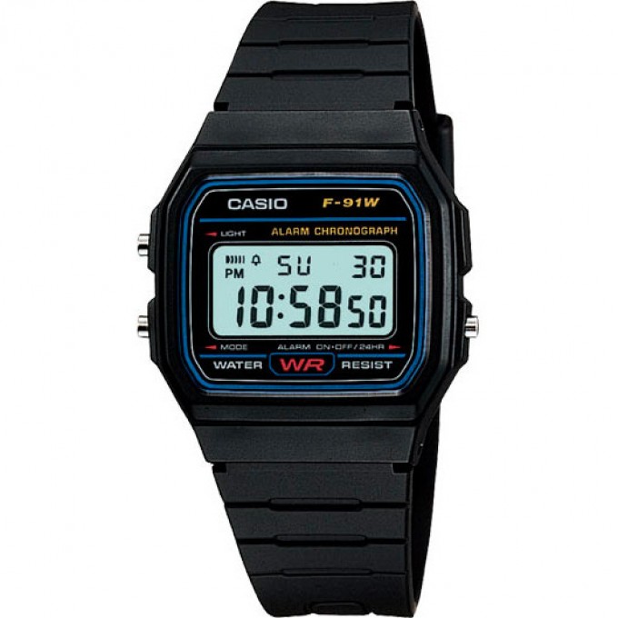 Наручные часы электронные мужские CASIO Collection F-91W-1Q