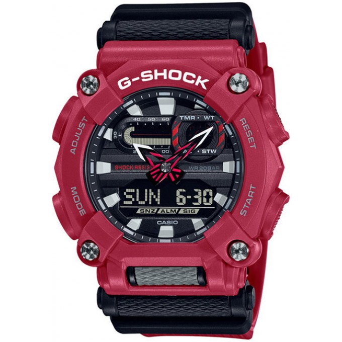 Наручные часы мужские CASIO красные/черные GA-900-4A