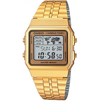 Японские наручные  мужские часы CASIO A500WGA-9. Коллекция Vintage